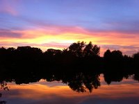 Sunset over New Road gravel pit  Sunset over New Road pit